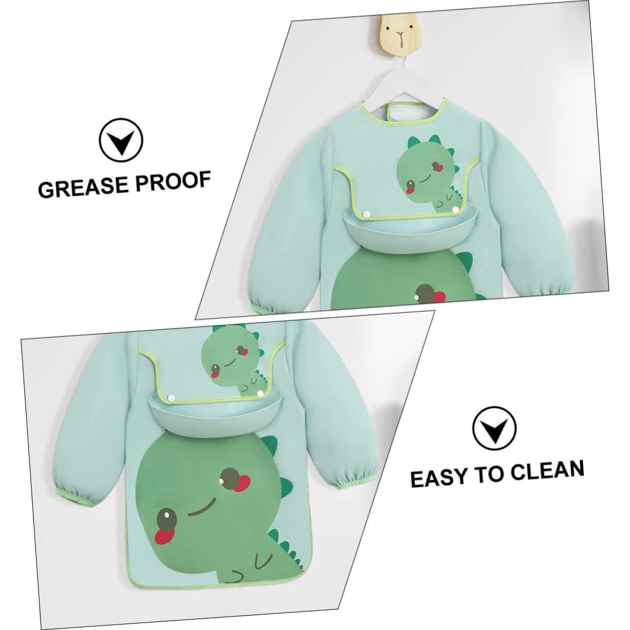 TOYANDONA 3stücke Eating Smock Wasserdichte Kleinkinder-schürze Mit Niedlichem Cartoon-design Und Malen Schützt Die Kleidung Vor Flecken Einfach Zu Reinigen Und Schnell Trocknend