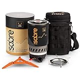 Sabre Ultralight Camping Stove System - 900ml. Portable Gas Stove, Tactical MOLLE Case, Tripod, Pot...