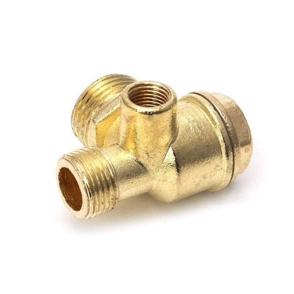 WAAZVXS WWBR 3-Port Zinc Alloy Air Compressor Check Valve Central Pneumatic Valves Thread 90 Degree