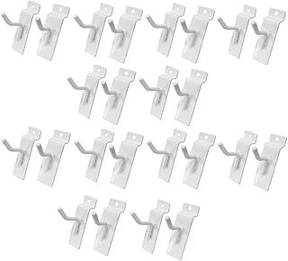 Prolinemax 25 Pcs 1' White Slatwall Hook Hooks Retail Display Wire Metal Hanger