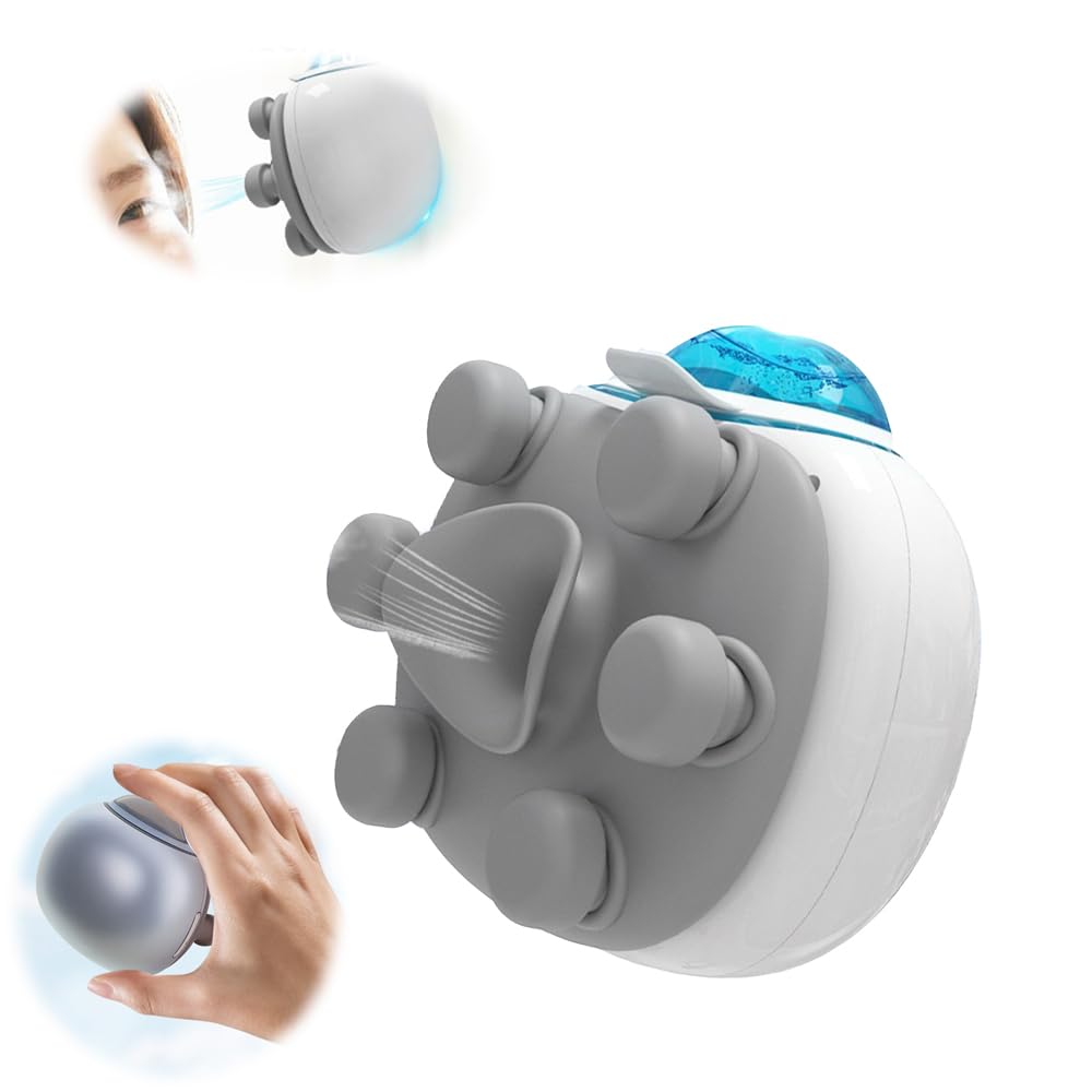 Azonee Nano Eye Mist Sprayer with Vibrating Eye Massager, Portable Moist Heat Nebulizer for Dry Eyes and Stye Relief, 3-Speed Adjustable, Compact Electric Mini Eye Drops Tool