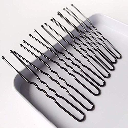 ayushicreationa Black Hair Pin Hair StylingPins for Hair Bun Decoration 50 PCS U-pins, 50 PCS Wave-pins and 6 Pair Tic TackPins Combo Set for Women and Girls 3