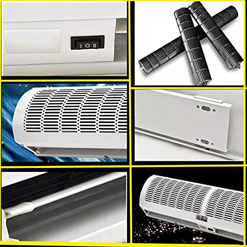 XUNMAIFLB Rideau d'air Intérieur Mural sur Porte, 2 Vitesses, avec Télécommande, pour Magasin, Portes à Vent Naturel, Ventilateur Mural, 100cm - Image 5