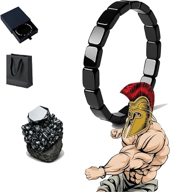 Pulsera Hemys Hematite para Hombre Tamaño Mediano miniatura 1