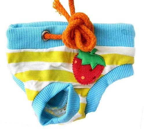 PETANGEL Adorable Reusable Washable Striped Print Dog Female Diapers| Reusable Cover Up Sanitary Panties for Small Female Girl Dogs in Heat Season (Size: L, Waistline: 35cm - 45cm) (B0B8DG7ZH5) Amazon Price History, Amazon Price Tracker