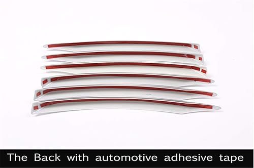 Miniatura 7 de YIWANG ABS cromo delantero niebla lámpara rejilla tiras cubierta 6 unids para Land Rover Range Rover Vogue 2018 2019