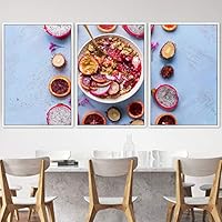 3 Piece Framed Canvas Wall Art Colorful Fruit Canvas Prints Home Artwork Decoration for Living Room,Bedroom - 16