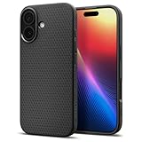 Spigen 【創業18年の技術力】iPhone 17 米軍MIL規格 ストラップホール マット TPU バンパー 耐衝撃 リキッド・エア (マット・ブラック) ACS09977