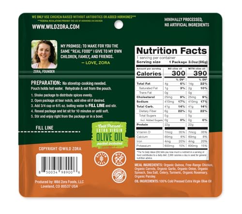 image for Wild Zora Organic Quinoa Bowls - Quick Prepared Meals, Instant Tasty B
