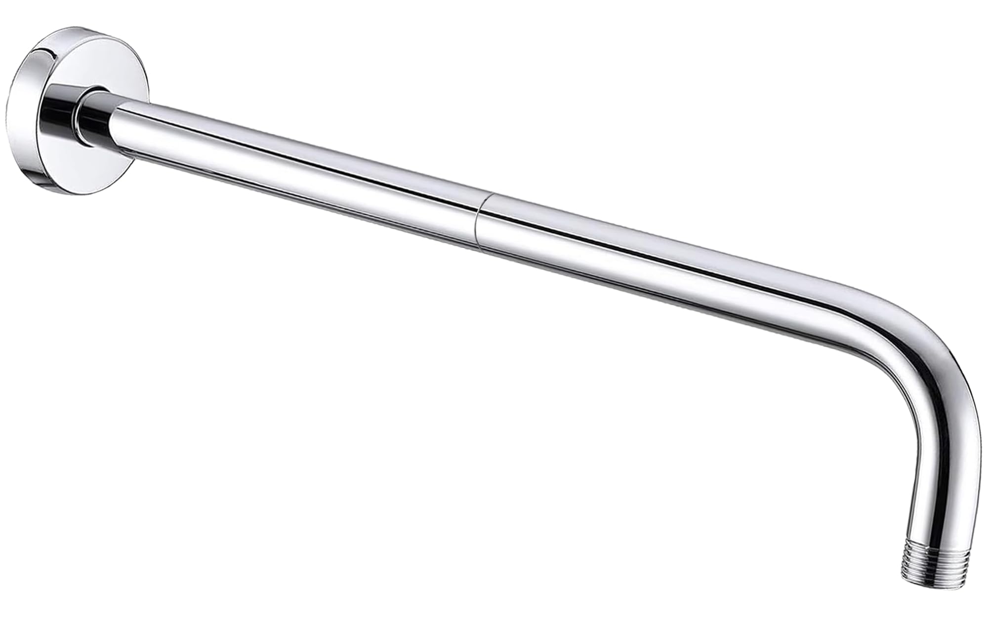 Katezon Shower Arm with Flange, Made of Solid Stainless Steel, 24 Inch Shower Head Extension Extender Pipe Arm