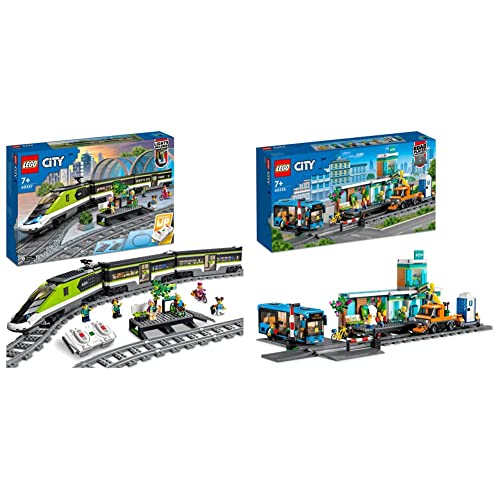 LEGO 60337 City Personen-Schnellzug, Set mit ferngesteuertem Zug mit...