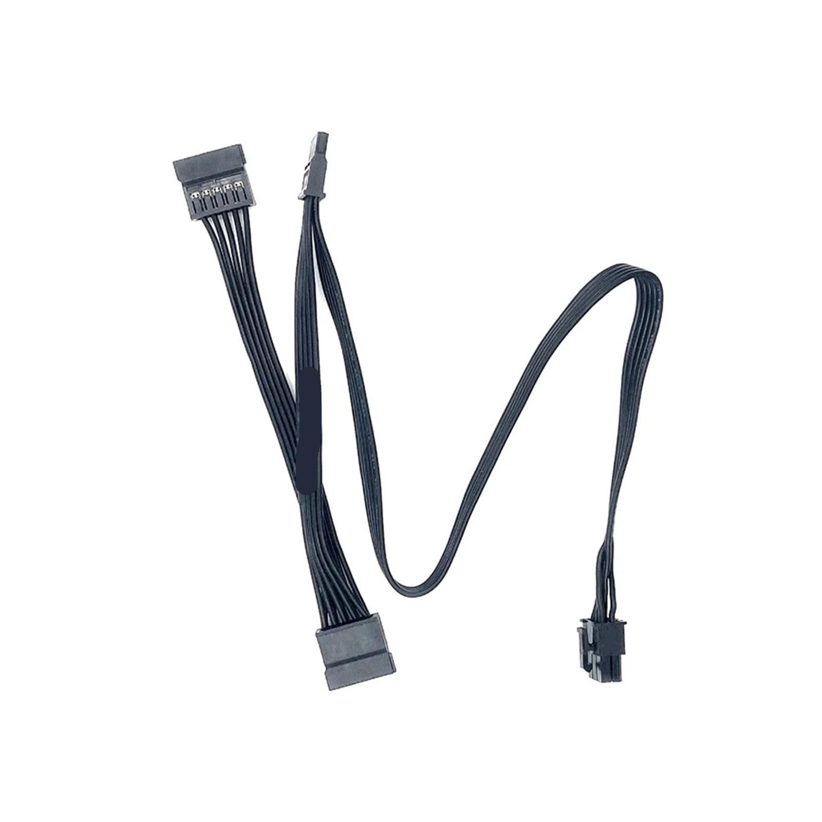 Generico Cavo modulare dritto da 6 pin a 3 SATA 18 AWG
