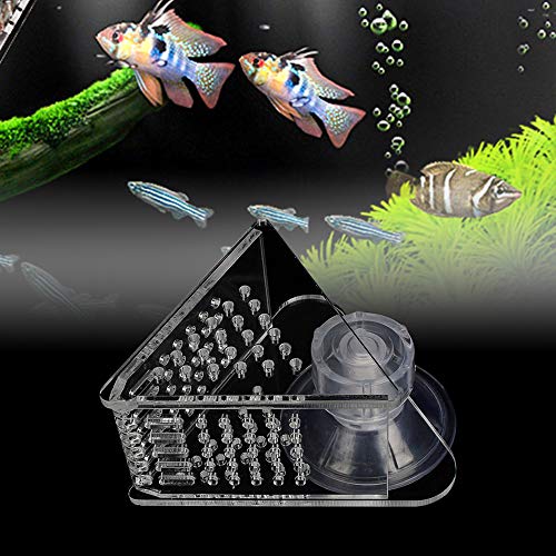 Iafvkai Aquarium Cone Red Worm Feeder Acrylic V-Shape Automatic Fish Feeder Brine Shrimp Food Feeding Cup With Suction Cup #TOP4