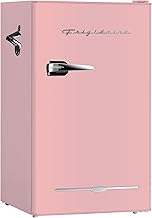 Frigidaire EFR376 Retro Bar Fridge Refrigerator with Side Bottle Opener,...