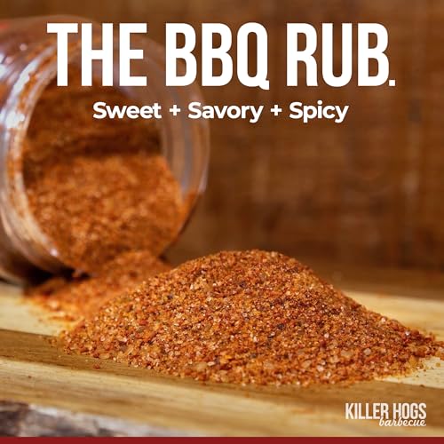 Killer Hogs The BBQ Rub, Championship Barbecue Grill and Smoking Seasoning, Spice Blend for Beef, Steak, Ribs, Burgers, Pork, and Chicken, 11 oz Shaker