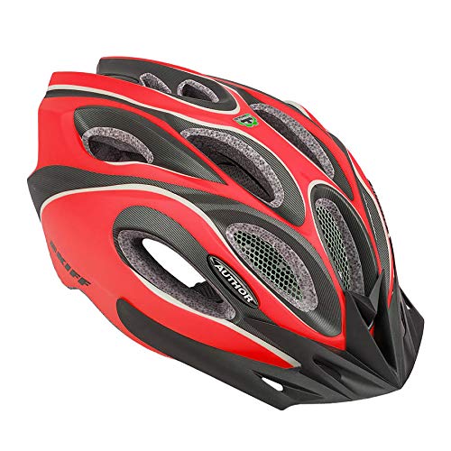 ! Fahrradhelm Skiff Größe M 52cm-58cm Insektenschutz Dial-Fit rot