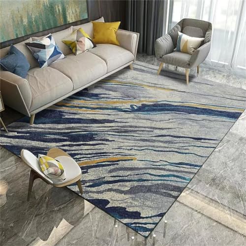 Tapis rectangulaire grand tapis chambre 50x80 lavable gris - 2