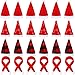 SATINIOR 24 Pieces Mini Christmas Hats Scarf Lollipop Bottle Candy Cover Cap Santa Silverware Holders for Xmas Table Dinnerware Wine, Red, White, Black, 7 x 8 cm