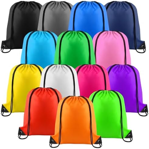 String Backpack Balery Red Cross Pattern Draw Bag Sport Gym