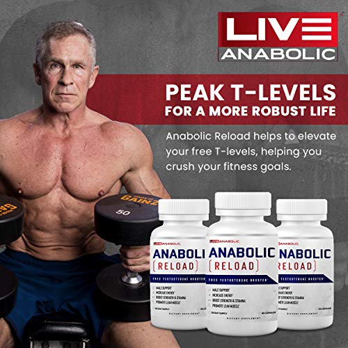 LiveAnabolic: Anabolic Reload - Vitamin D Source - 60 Capsules, 30-Day Supply - Supports Lean Muscle and Energy Levels - T-Level Support - Natural Ingredients, Zero Stimulants