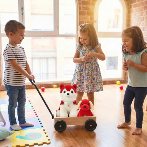 Image of Tabitha Stuffed Toys-Ultra Soft Plush Toy for Kids | Birthday Gifts for Kids and Girls | (Combo of 2 Toys 35 Cm Red Dog & 25 Cm Red Dog)