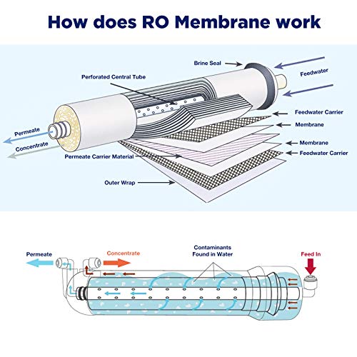 Membrane Solutions 75 GPD RO Membrane and 1812 Housing Kit - image 3
