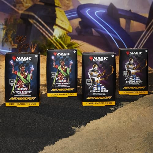 Image of Magic: The Gathering Aetherdrift Commander Deck Bundle - 2 of Each Deck (2 Living Energy + 2 Eternal Might)