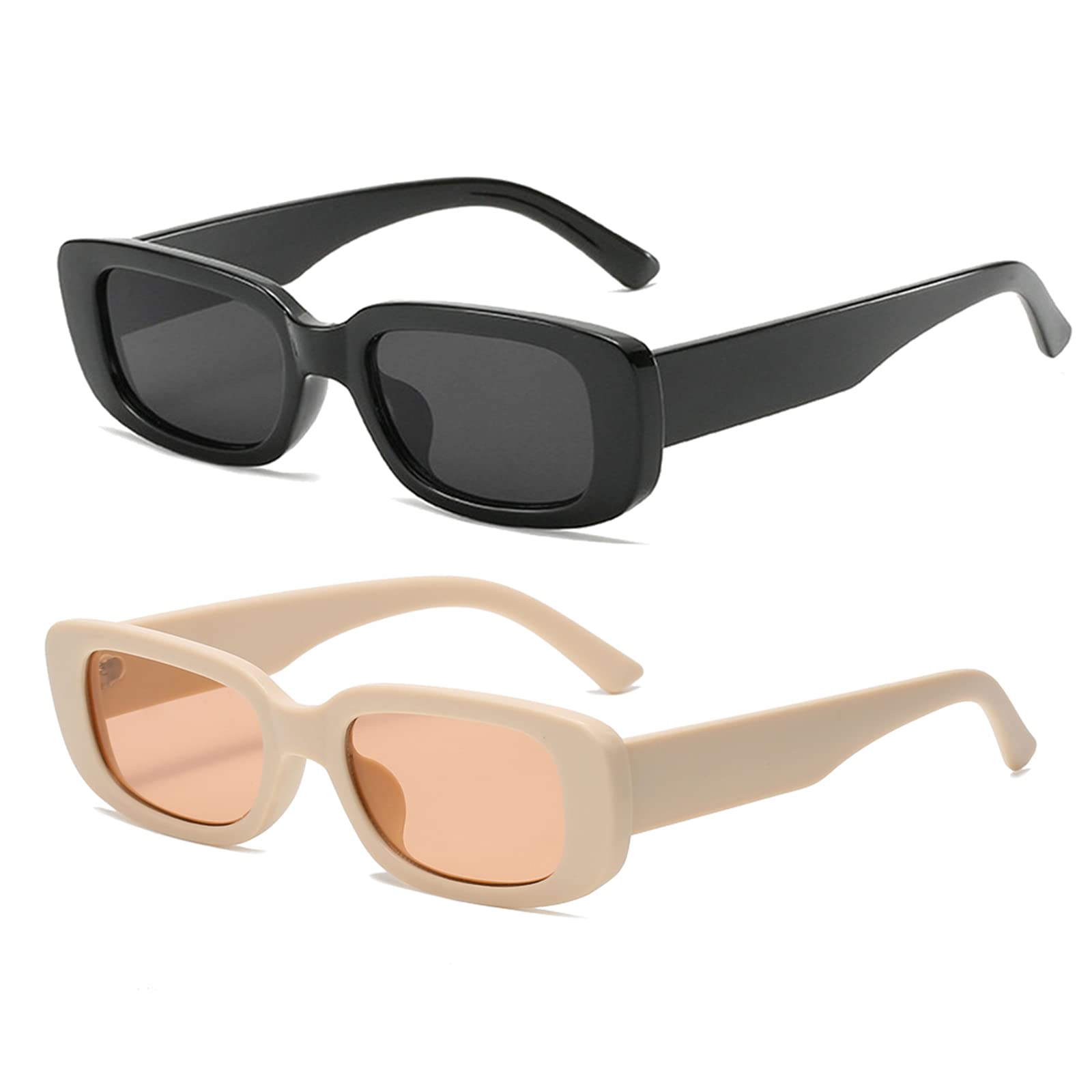 Long Keeper Gafas de sol rectangulares Protección UV400 Gafas de conducción retro para mujer
