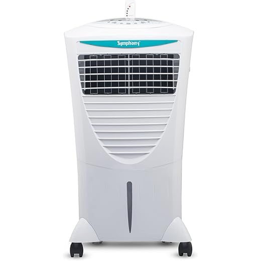 Symphony Hicool i Personal Air Cooler for Home with Remote with Honeycomb Pad, Powerful Blower, i-Pure Technology and Low Power Consumption (31L, White)