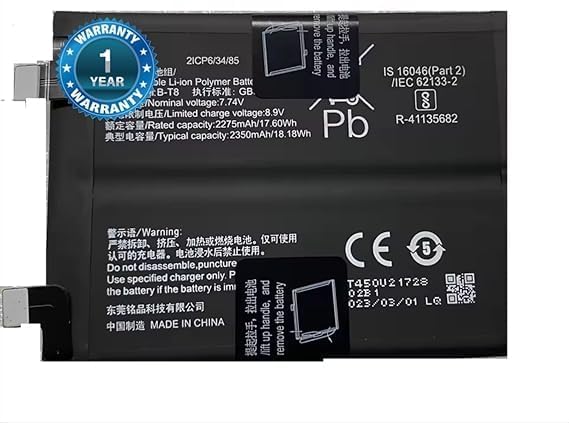 Image of Original B-T8 Battery for Vivo iQOO 9 Pro 5G (V2172A, I2022 Battery with 1 Year Warranty***(ERT24)