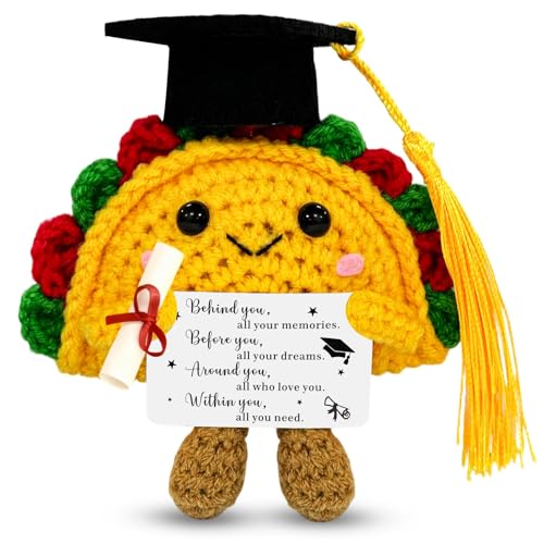 Image of Senior 2027 Positive Crochet Taco Class of 2027 Grad Gifts for Boys Girls