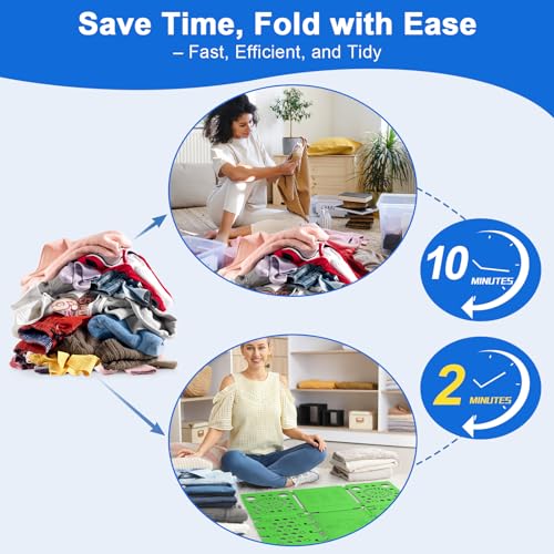 Image of BoxLegend Shirt Folder Board Tshirt Clothes Folder Folding Board Durable Laundry Helper Liner Sorter, Green