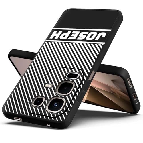 Image of Fashionury Back Cover Case for Infinix Note 50s 5G | Matte Soft Silicon Flexible | Camera Bump Protection | Customized Name with Your Phone Back Cover Black (Pattern 2)