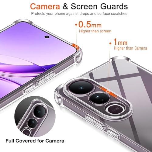 Image of Lustree Compatible with vivo Y400 Pro 5G Back Cover| Clear + TPU Case with 4 Corner Air Cushion Protection & Camera Protection | Slim& Stylus Cover for vivo Y400 Pro 5G