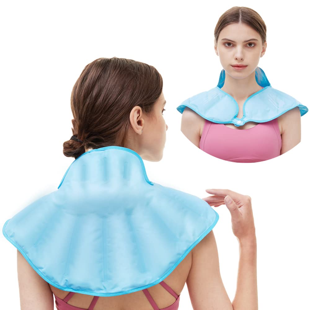 Neck Shoulder Ice Pack, Reusable Hot Cold Compress Wrap for Back Pain Relief, Injuries Swelling, Bruises, and Sprains