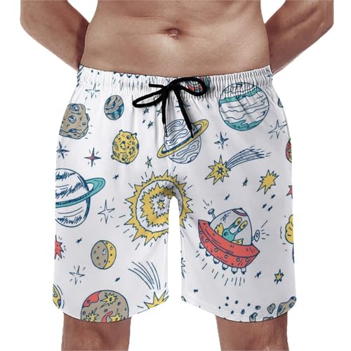 Swim trunk avec poches cordon S haut de gamme short de bain homme planète espace