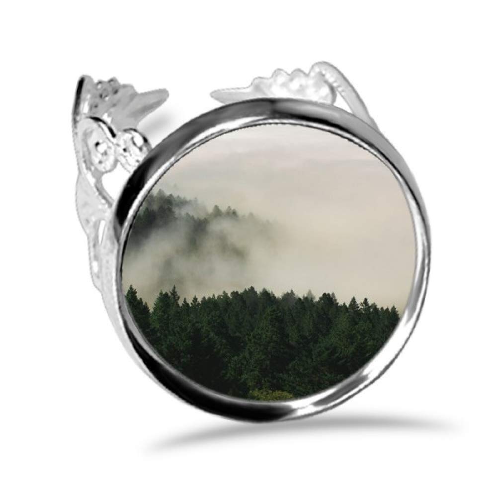 Mountain Fog Forest Cloud Sky Ring Adjustable Love Wedding Engagement