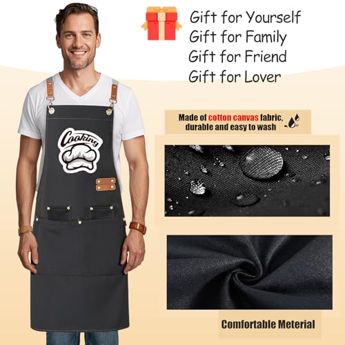 BeautyWill Personalized Custom Apron For Men Women Kitchen Cooking Aprons Customized with Pockets Name Text Logo Picture - Image 6