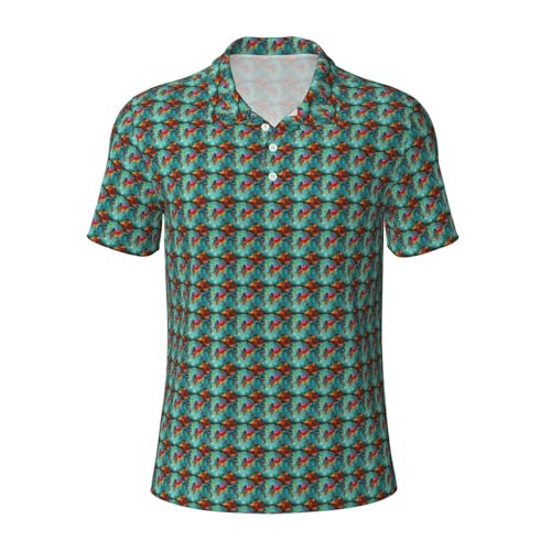 Polo respirant homme imprimé carte du monde pour le bureau et voyage