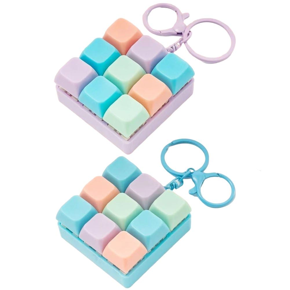 Amazon.co.jp: キーチェーン キーボード形 フィジェットトイ 9キー