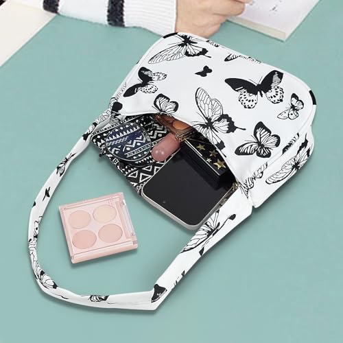 Small Shoulder Bag, Nylon Crescent Bag for Women and Girls, Cute Women's Shoulder Handbags Small Bag4