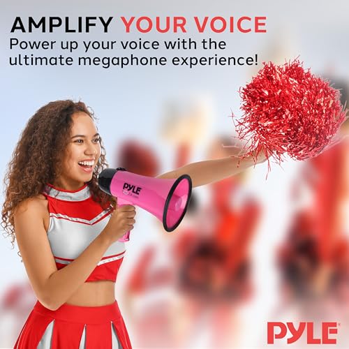 Pyle PMP24PK Pro Portable Megaphone Speaker Siren Bullhorn - Compact And Battery Operated With 20 Watt Power, Microphone thumb #6