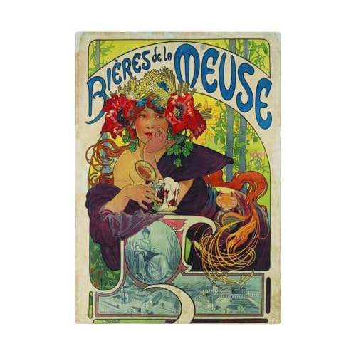 Fabulous Torchon de Cuisine et Essuie-Mains - Biere de la Meuse Retro Vintage Affiche Pub France -...