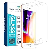 Tech Armor Ballistic Glass Screen Protector for Apple iPhone 7, iPhone 6, iPhone 8 [3-Pack]