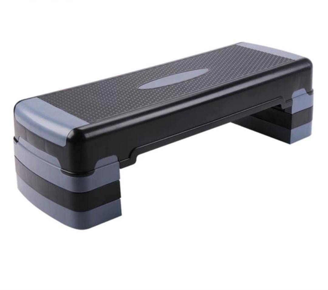 AG Sport Aerobic Exercise Step Deck, Adjustable Workout Fitness Stepper Exercise Platform with Risers