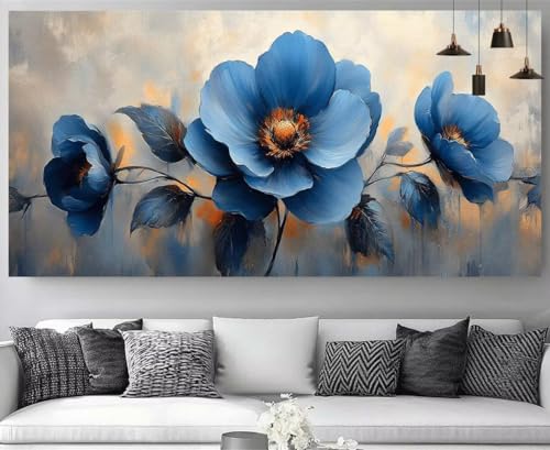 Diamond painting fleur 30x90cm broderie kit complet canevas
