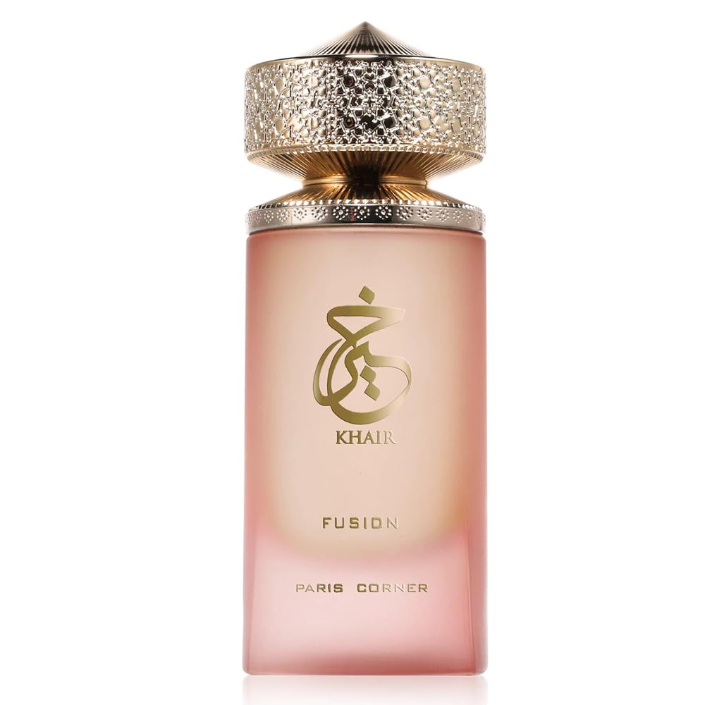 Paris Corner | Khair Fusion Lychee Perfume 3.4 Fl Oz | A Lychee Perfume Blending Fruity Notes of Lychee, Blackcurrant, and Red Apple with Floral Elegance for an Enchanting Aroma