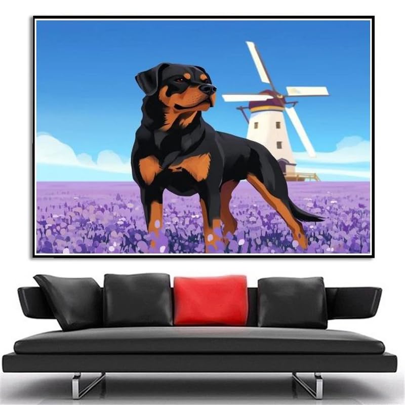 Peinture Diamant 5D Rottweiler Mignon Décoration Salon