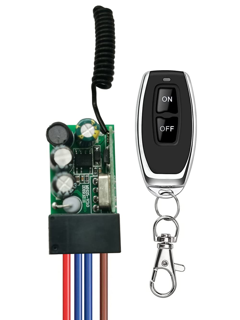Mini interrupteur sans fil 110 V avec télécommande, AC220/230V/240V 10 A, pour porte de garage, moteur, store