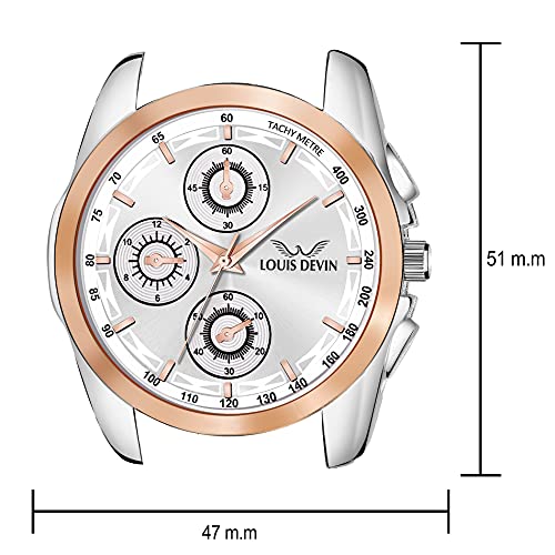 Louis Devin Men's Watch G036 Gold Rose Gold - Image 4